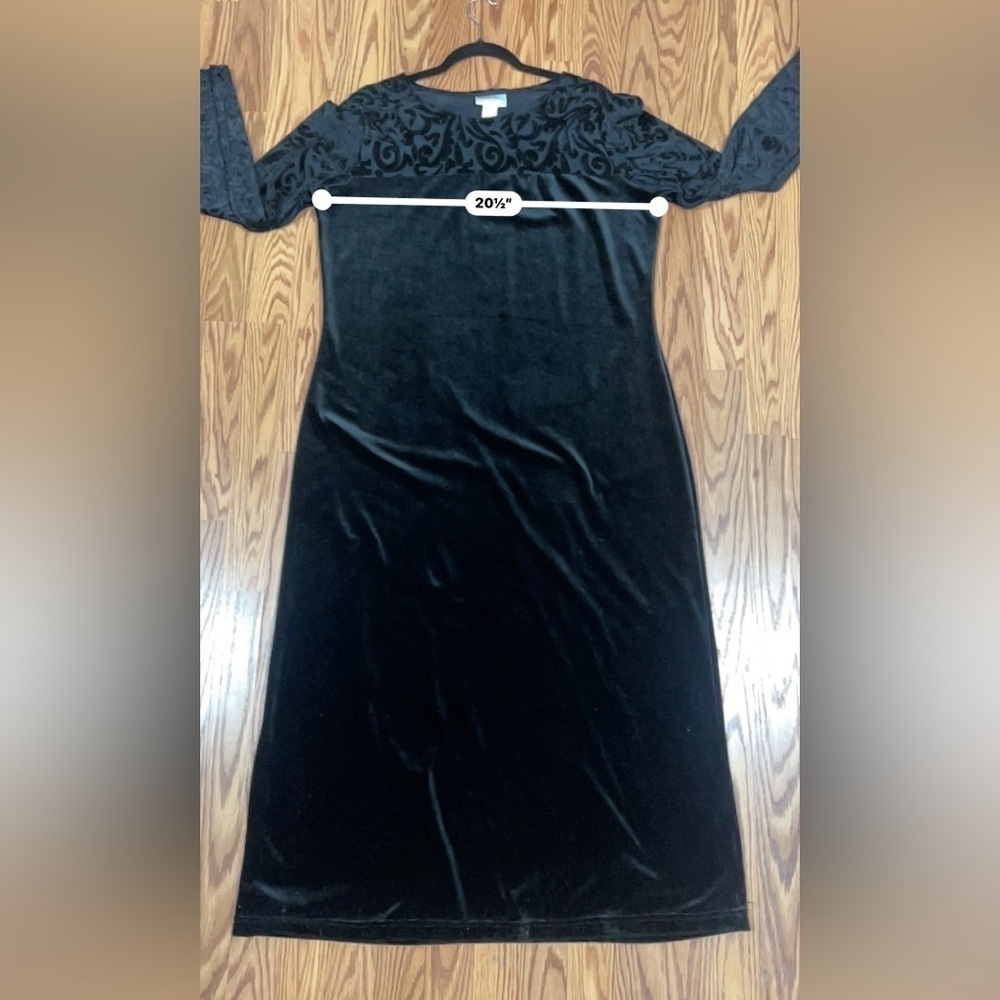 Diane Von Furstenberg The Color Authority Black Velvet Burnout Maxi Dress Size L - Picture 7 of 8